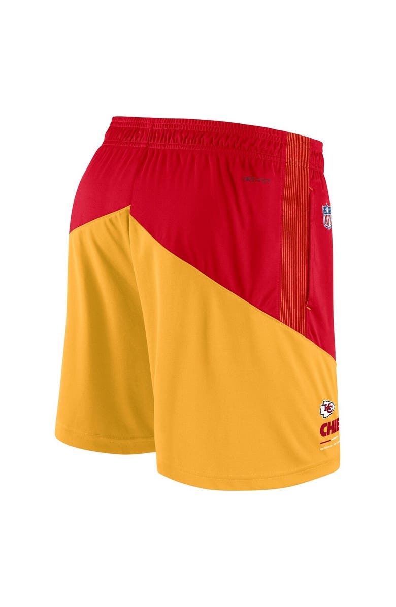 Nike Men's Nike Red/Gold Kansas City Chiefs Sideline Primary Lockup Performance Shorts, Alternate, color, Red