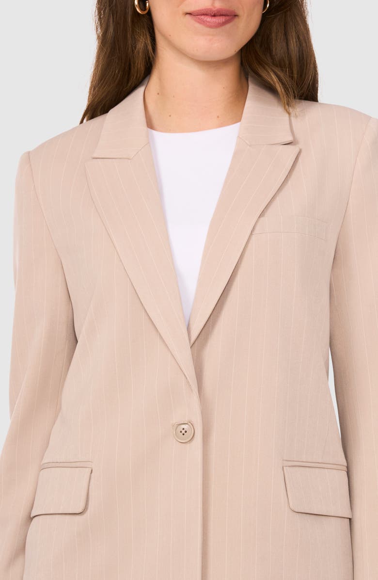 Halogen<sup>®</sup> Relaxed Pinstripe Blazer, Alternate, color, Taupe