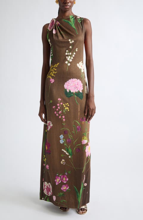Mixed Botanical Milano Jersey Dress