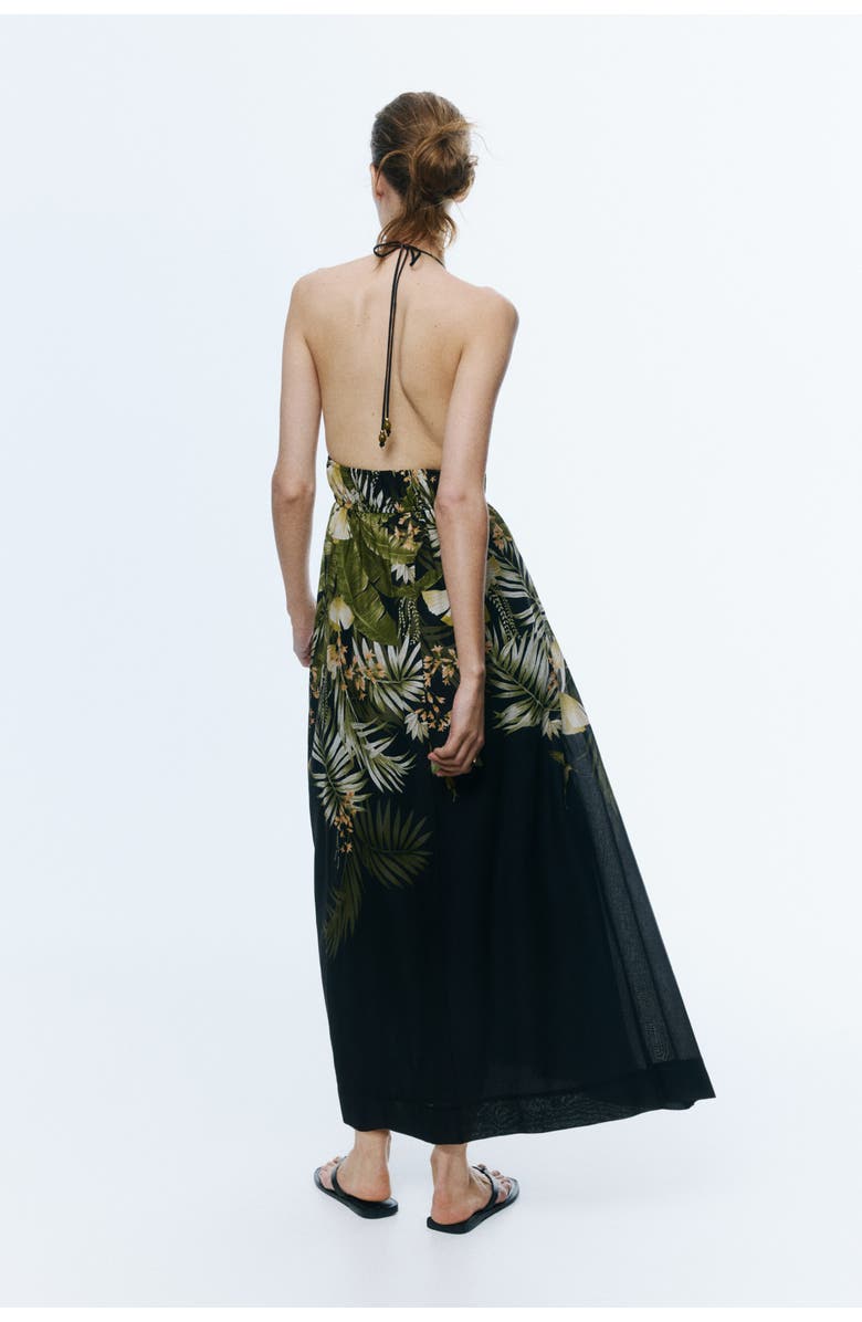 H&M Flared halterneck dress, Alternate, color, 