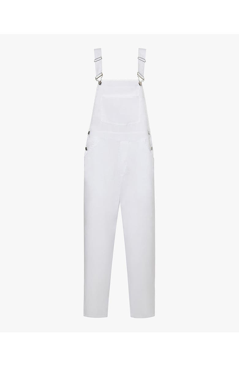 WeWoreWhat Basic Straight Leg Overall, Alternate, color, Classic White