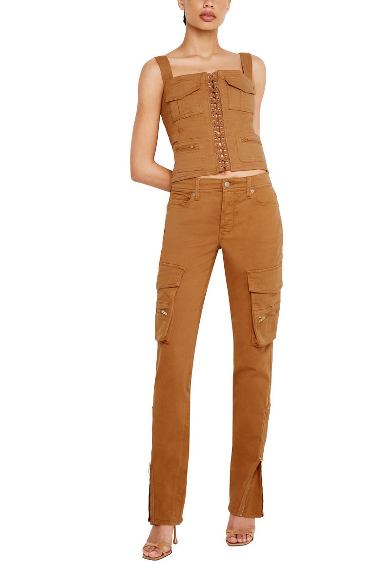 Good American Skinny Twill Cargo Pants, Alternate, color,