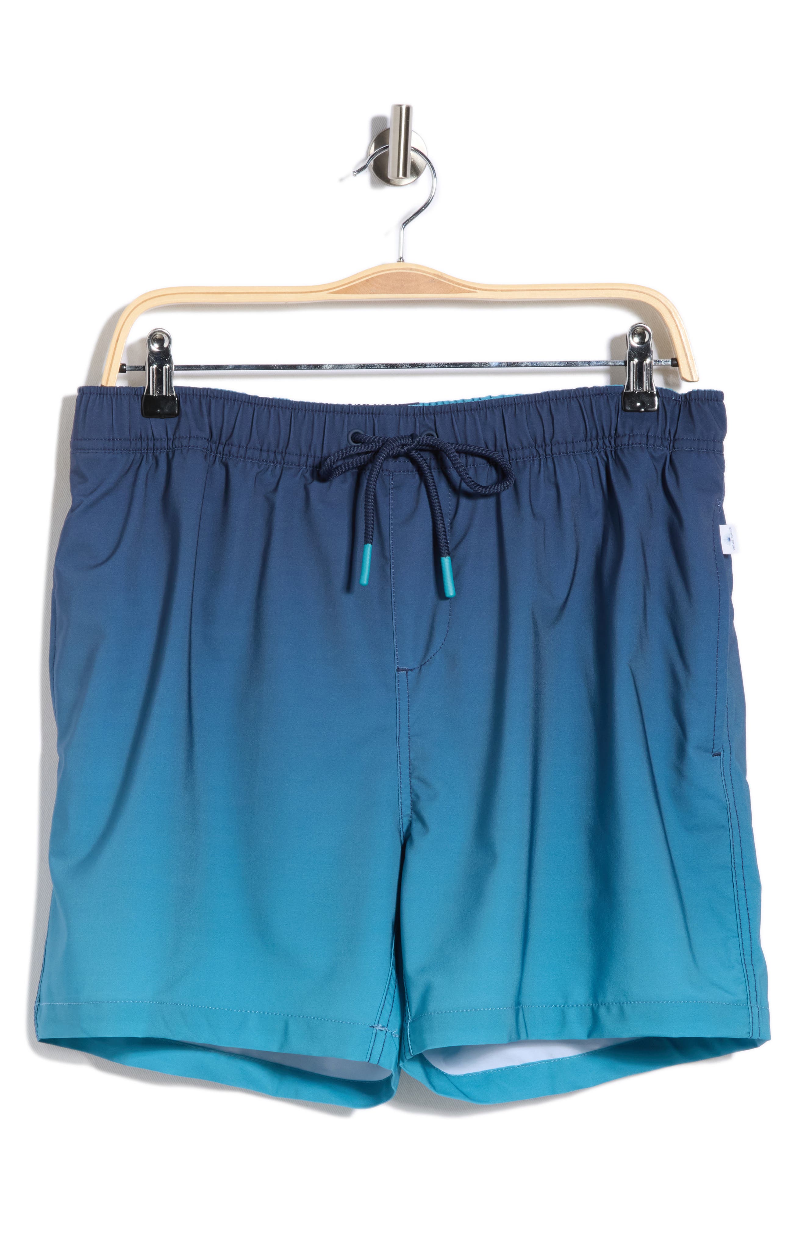 Vintage Summer Ombré 4 Way Stretch Lined Volley Swim Trunks