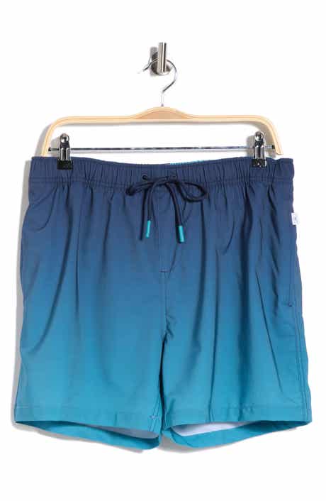 Vintage Summer Ombré 4 Way Stretch Lined Volley Swim Trunks