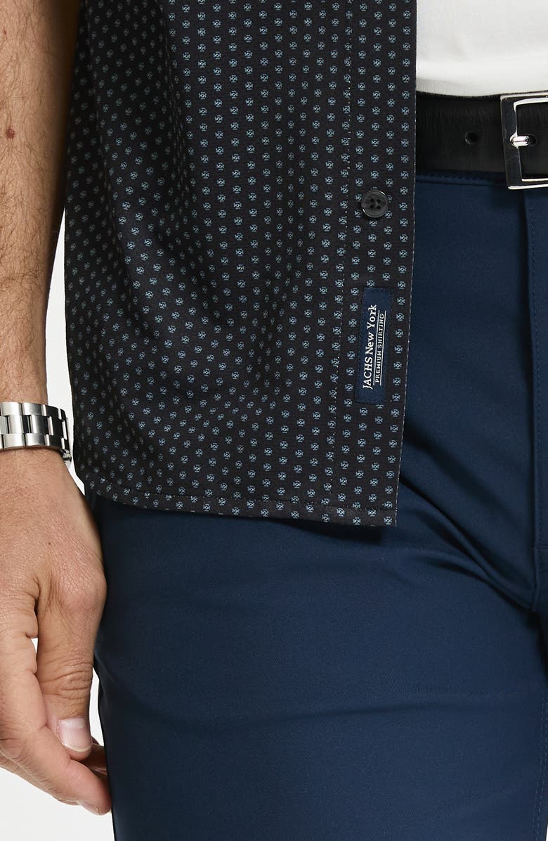 JACHS Performance Tech Button-Up Shirt, Alternate, color, Black Geo