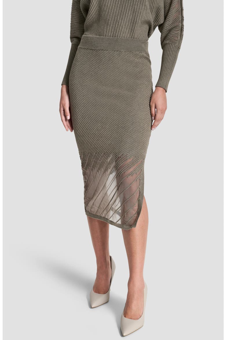 Illusion Rib Sweater Skirt, Main, color, CITY TAUPE HEATHER
