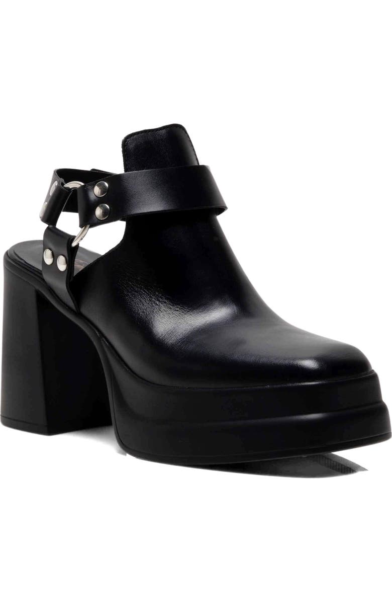 Free People Hybrid Harness Platform Bootie, Main, color, Black Leather