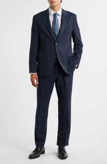 BOSS Heston Slim Fit Textured Stretch Wool Suit