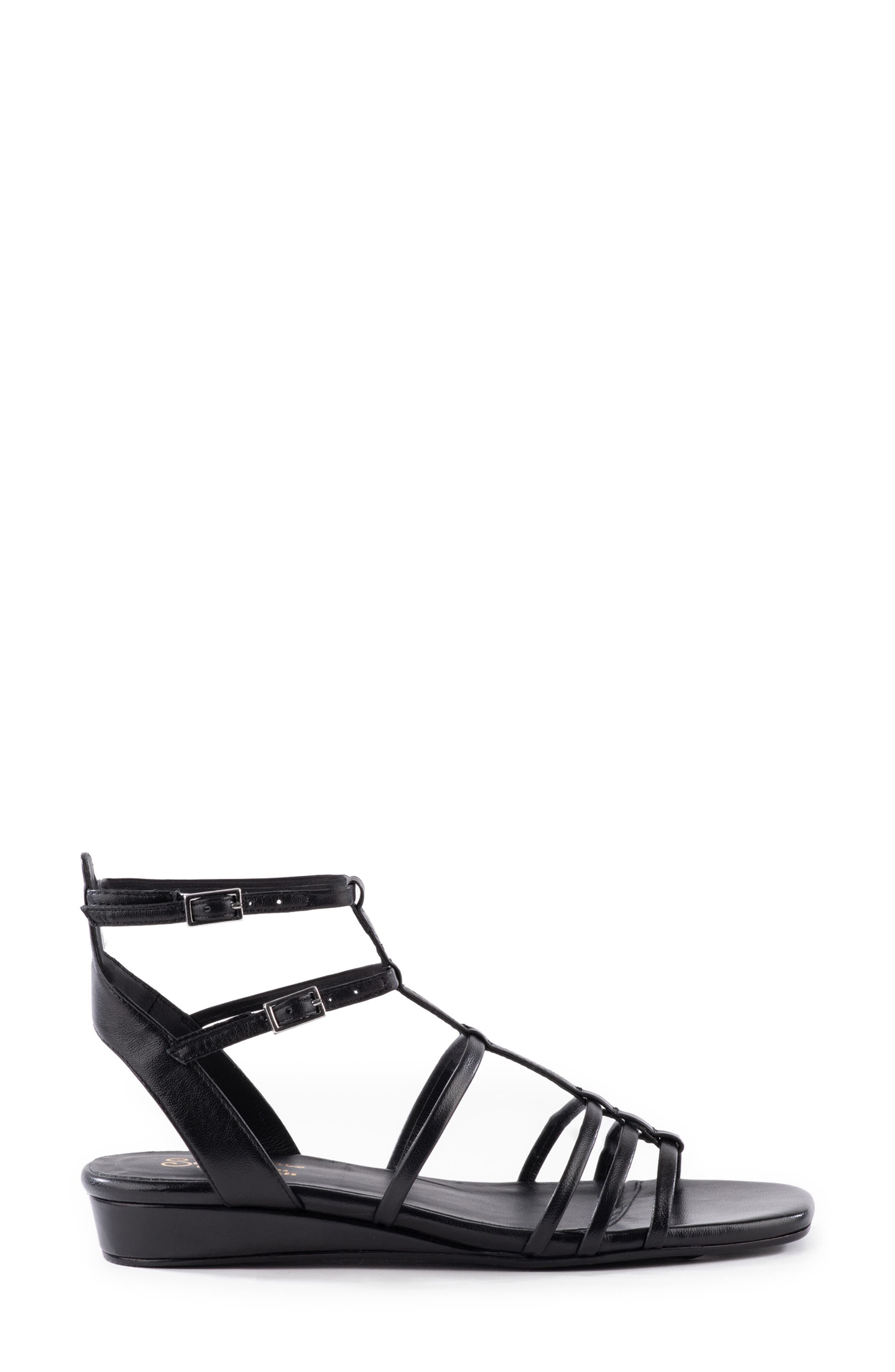 Seychelles Luxurious Wedge Sandal, Alternate, color, Black
