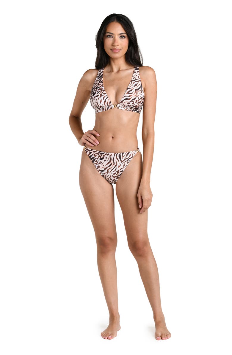 La Blanca Fierce Territory Bikini Top, Alternate, color, Taupe