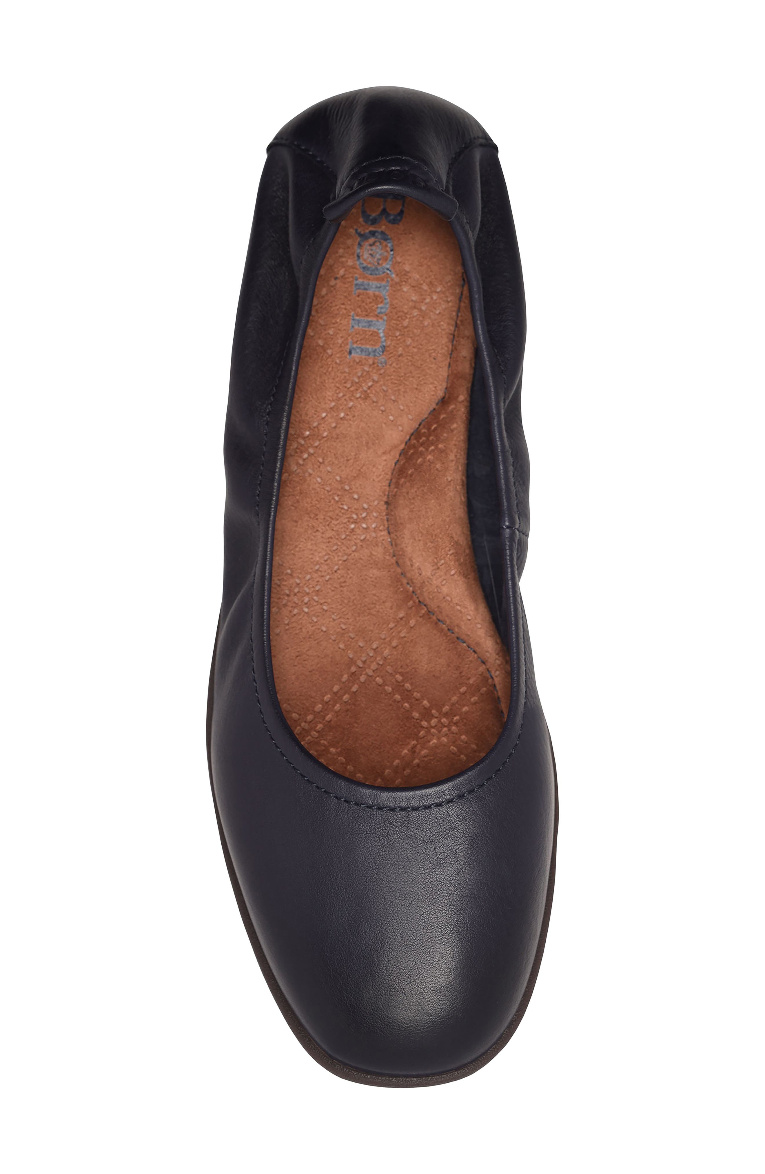 Felicity Leather Flat, Alternate, color, NAVY LEATHER