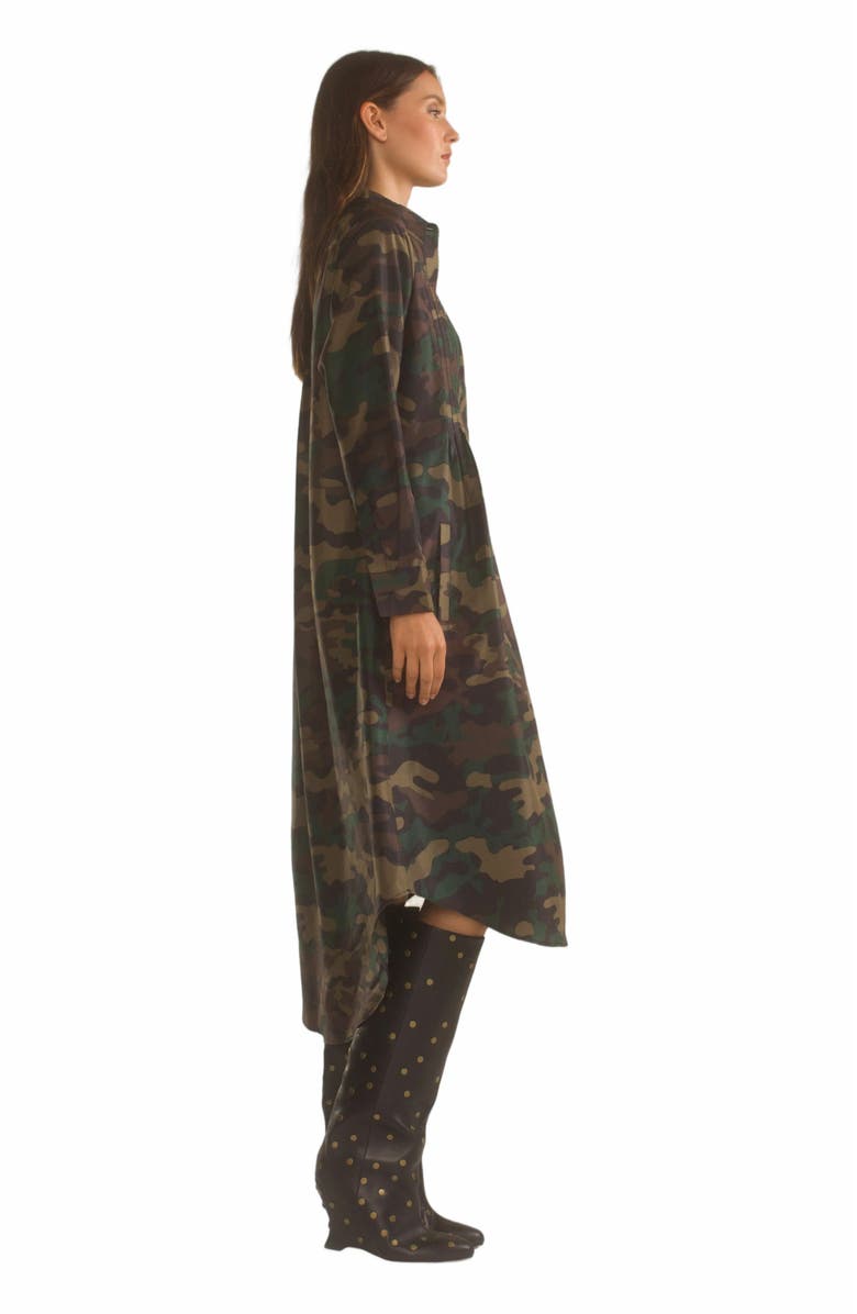 Cynthia Rowley Silk Taffeta Shirt Dress, Alternate, color, 