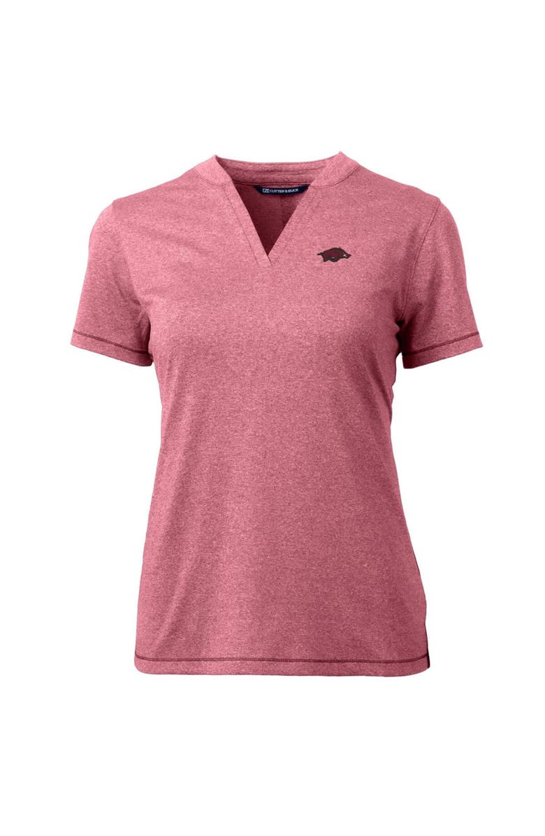 Cutter & Buck Women's Cutter & Buck Cardinal Arkansas Razorbacks Forge Blade V-Neck Top, Alternate, color, Cardinal