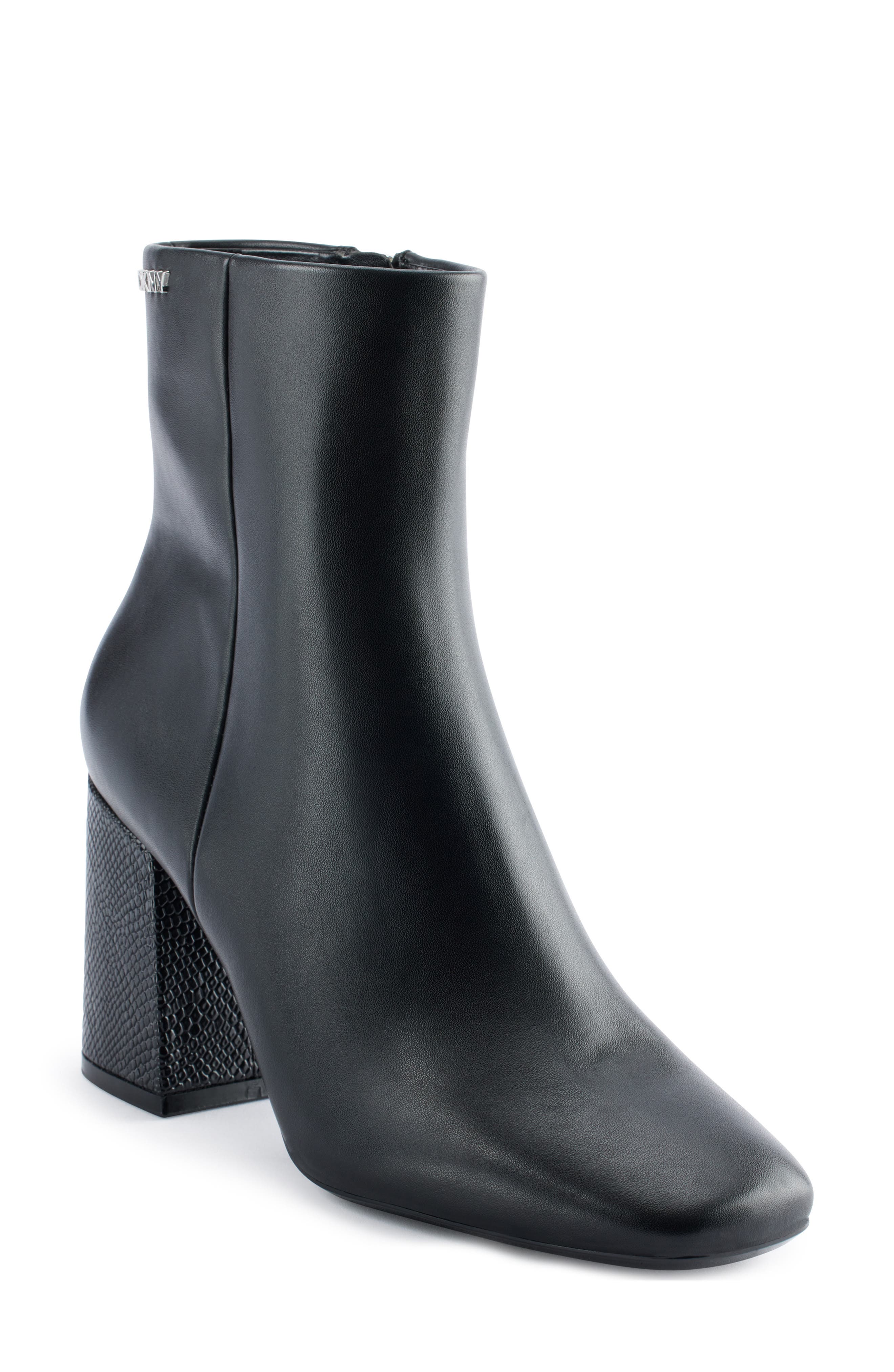 DKNY Steph Square Toe Bootie, Main, color, 