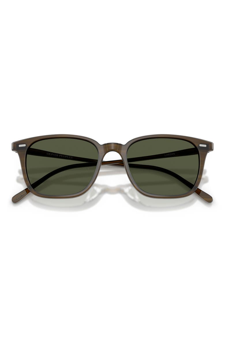 52mm Ladein Square Sunglasses, Alternate, color, OLIVEWOOD / G-15