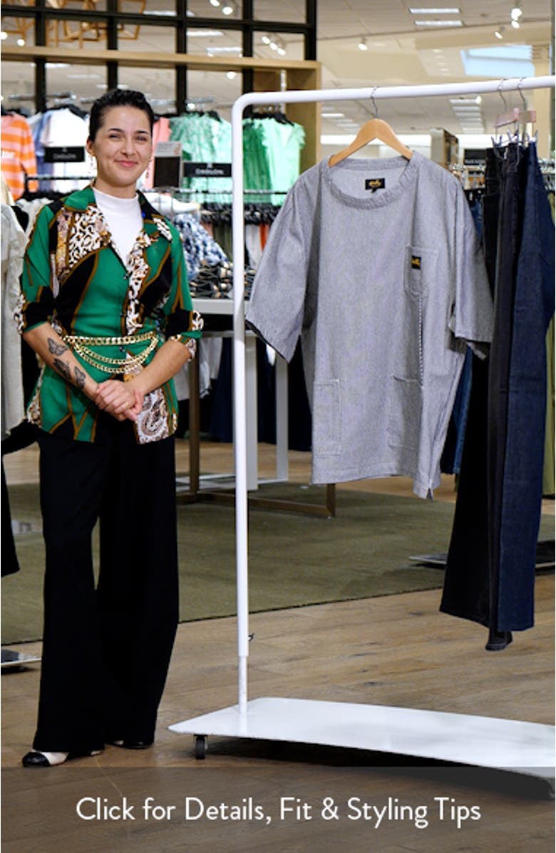 Pinstripe Cotton Utility T-Shirt, sales video thumbnail