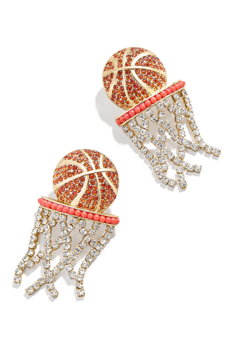 Slam Dunk Drop Earrings, Main, color, GOLD MULTI