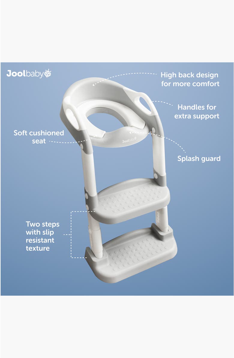 Jool Baby Potty Training Seat with Step Ladder, Alternate, color, Gray