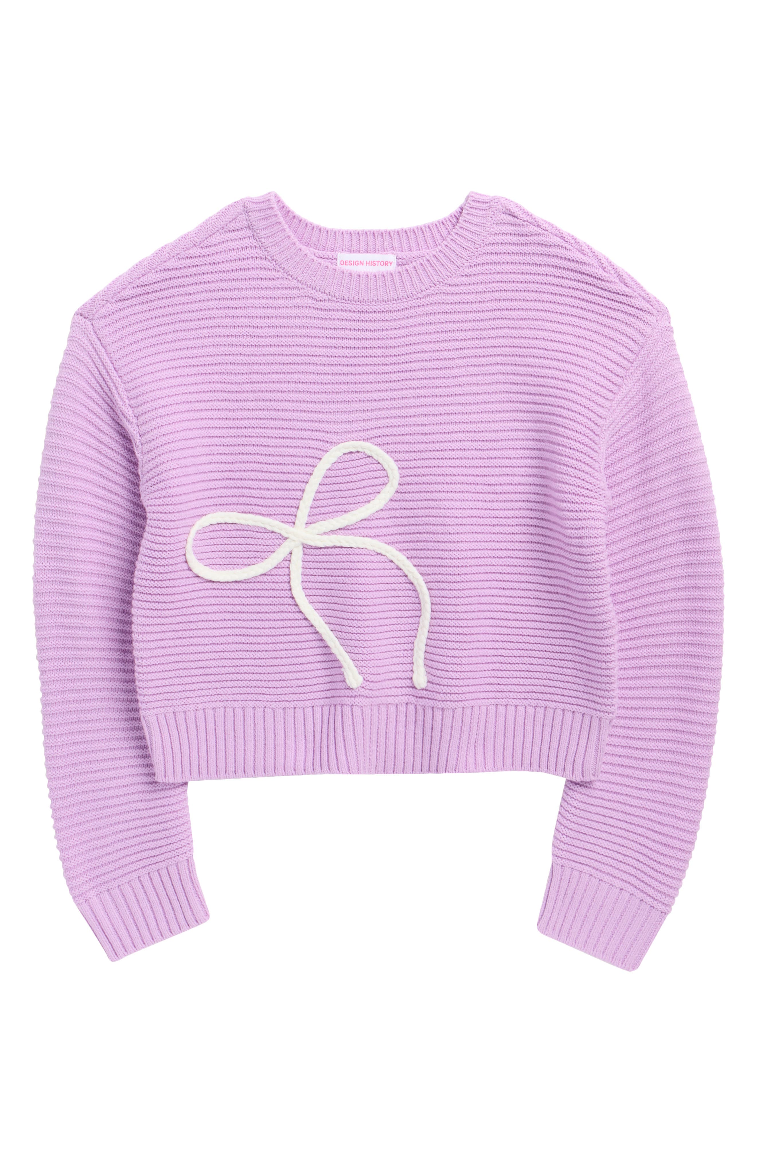 Kids' Bow Ribbed Sweater
