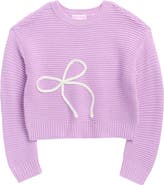 Design History Kids' Bow Ribbed Sweater