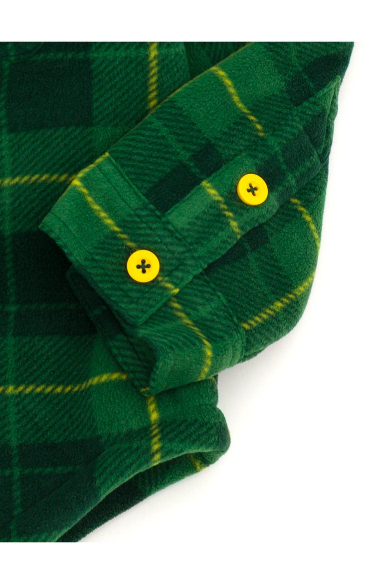Fleece Lined Shacket, Alternate, color, Green Yellow Plaid