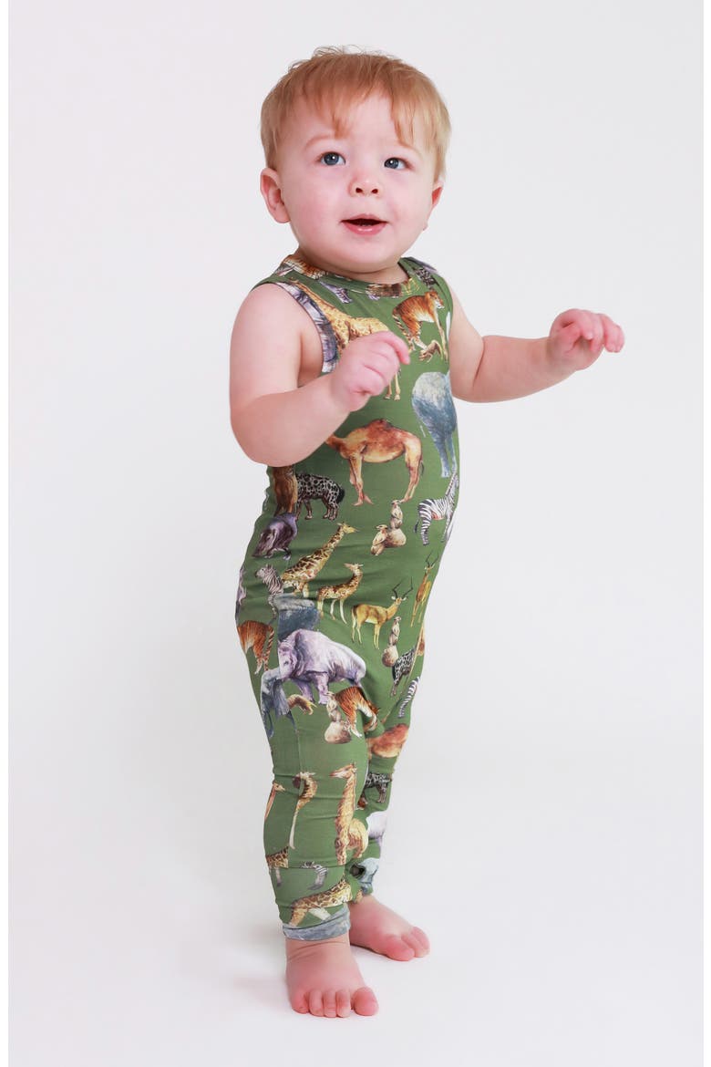 Safari Racerback Romper, Alternate, color, OPEN GREEN