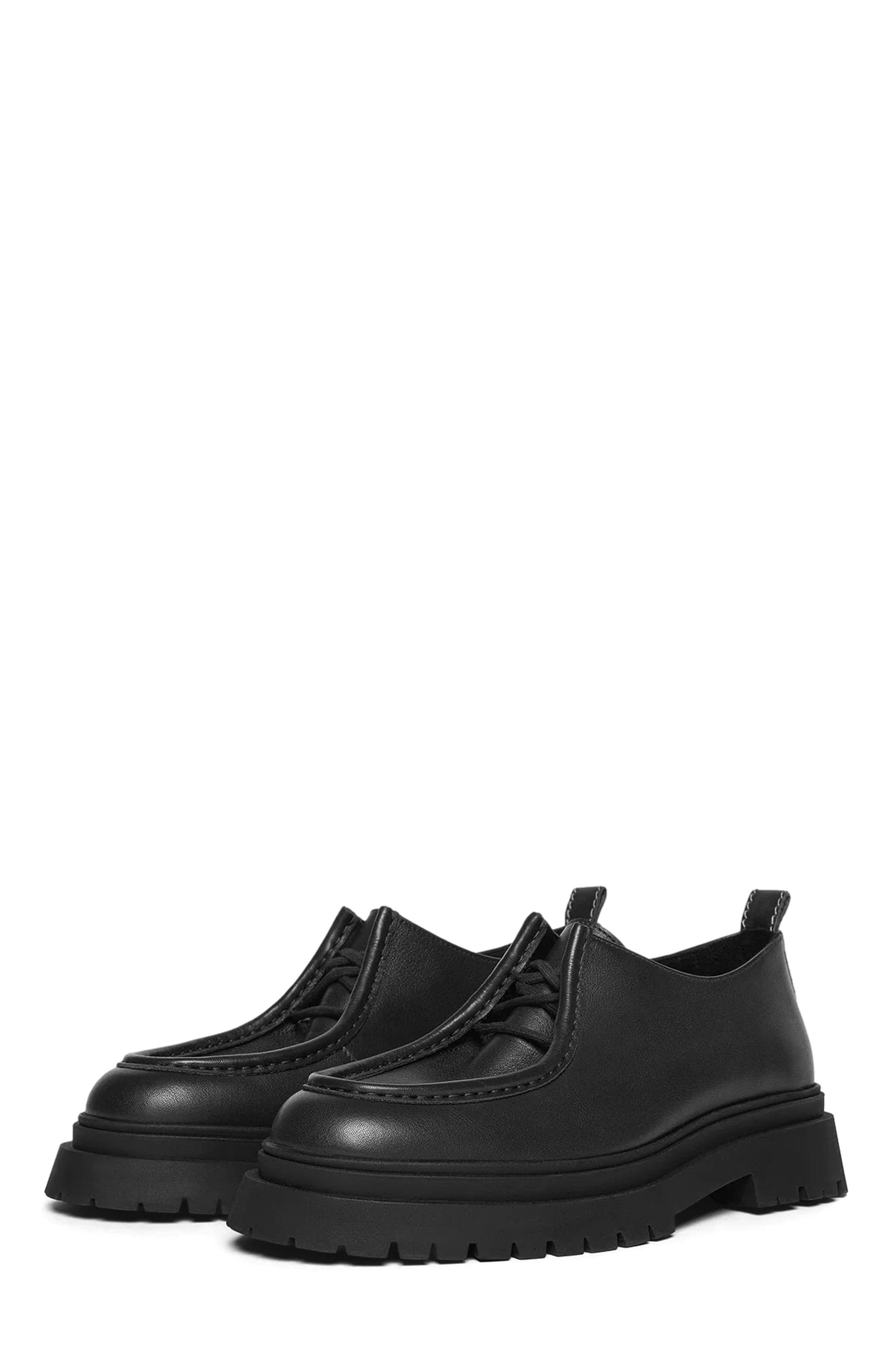 Manière De Voir Lille Leather Lace Up Shoe, Alternate, color, Black