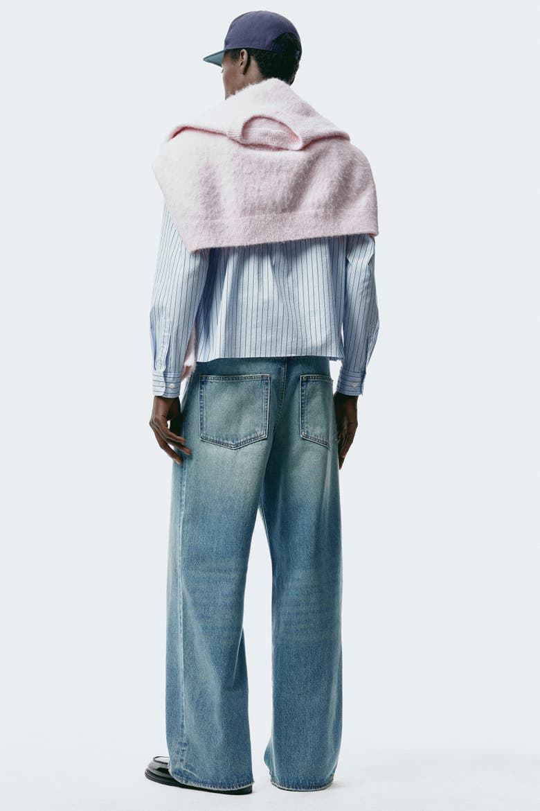 Wide Jeans, Alternate, color, Light denim blue