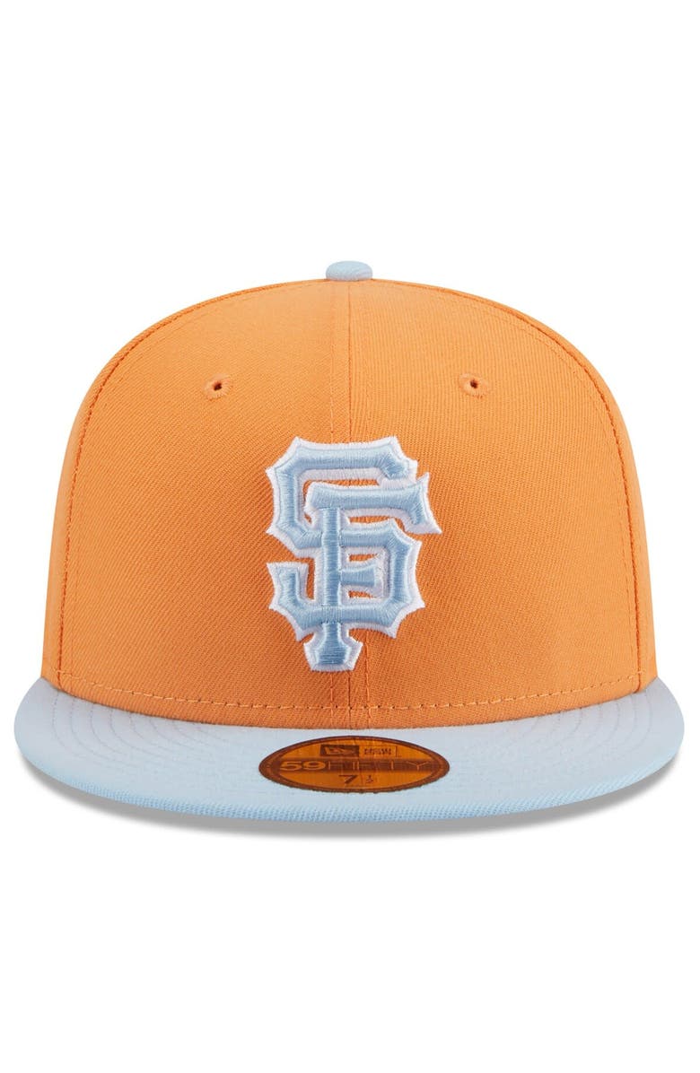 New Era Men's New Era Orange/Light Blue San Francisco Giants Spring Color Basic Two-Tone 59FIFTY Fitted Hat, Alternate, color, 