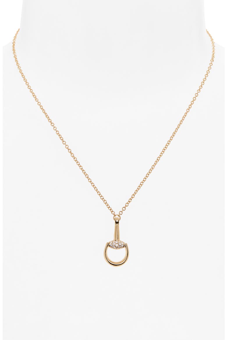 Demi Fine Horsebit Pendant Necklace, Alternate, color, GOLD