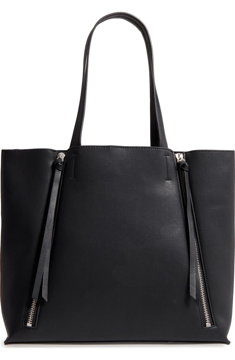 Chelsea28 Leigh Faux Leather Tote & Zip Pouch, Main, color,
