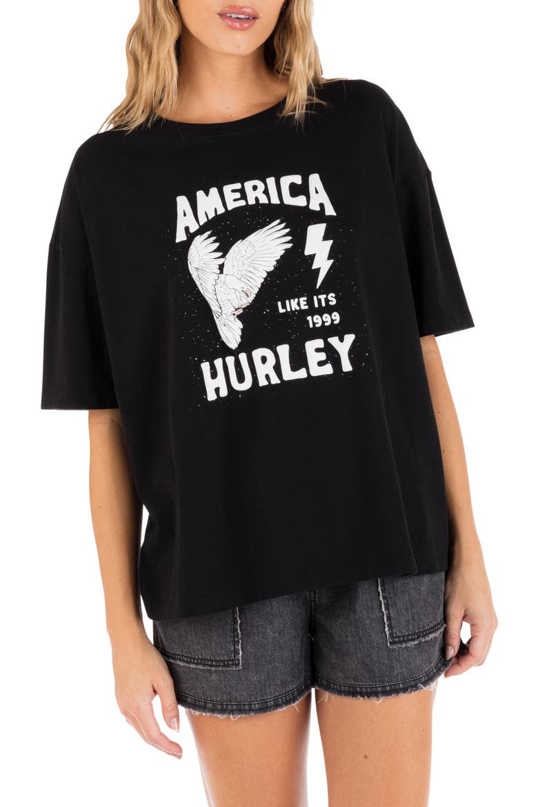 America 1999 Cotton Graphic T-Shirt, Main, color, BLACK