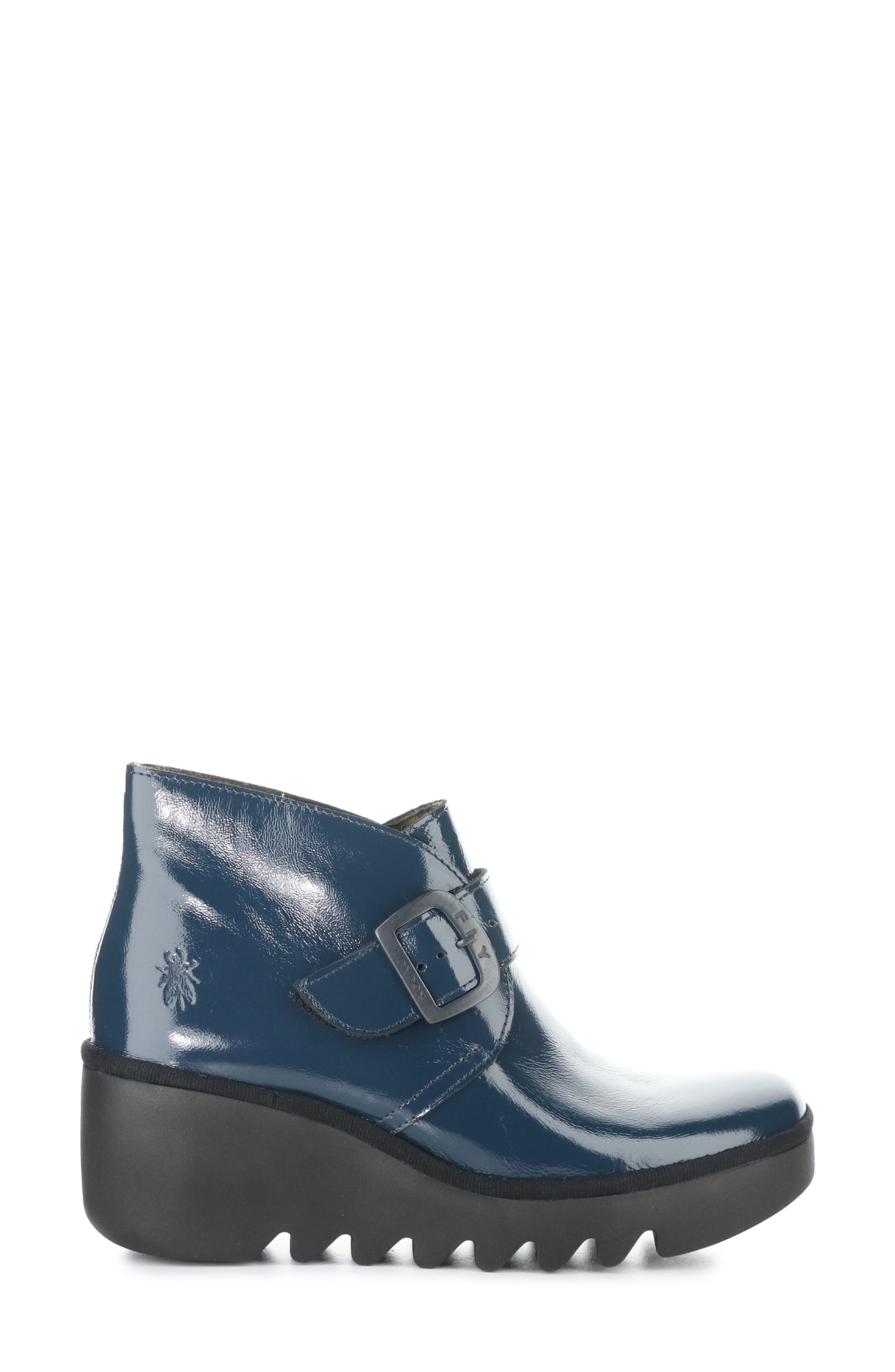 Fly London Birt Wedge Bootie, Alternate, color, 014 Navy