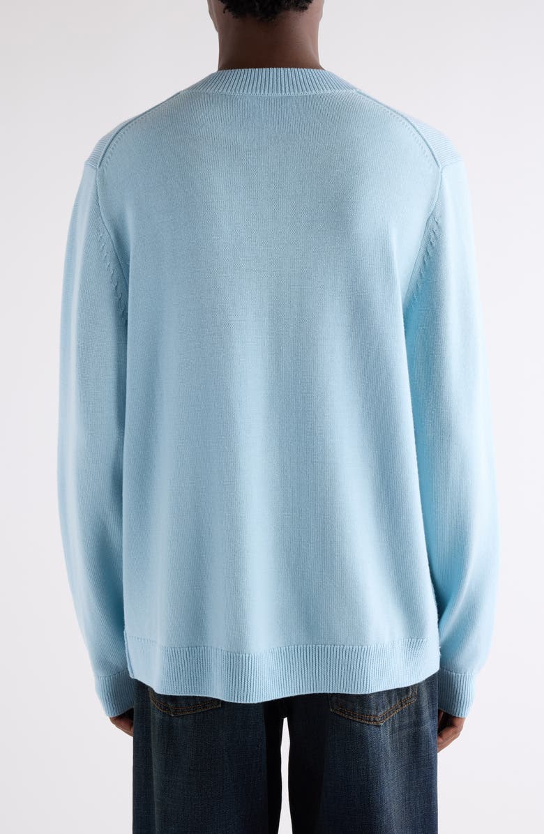 Acne Studios Kadave Merino Wool Cardigan, Alternate, color, Ice Blue