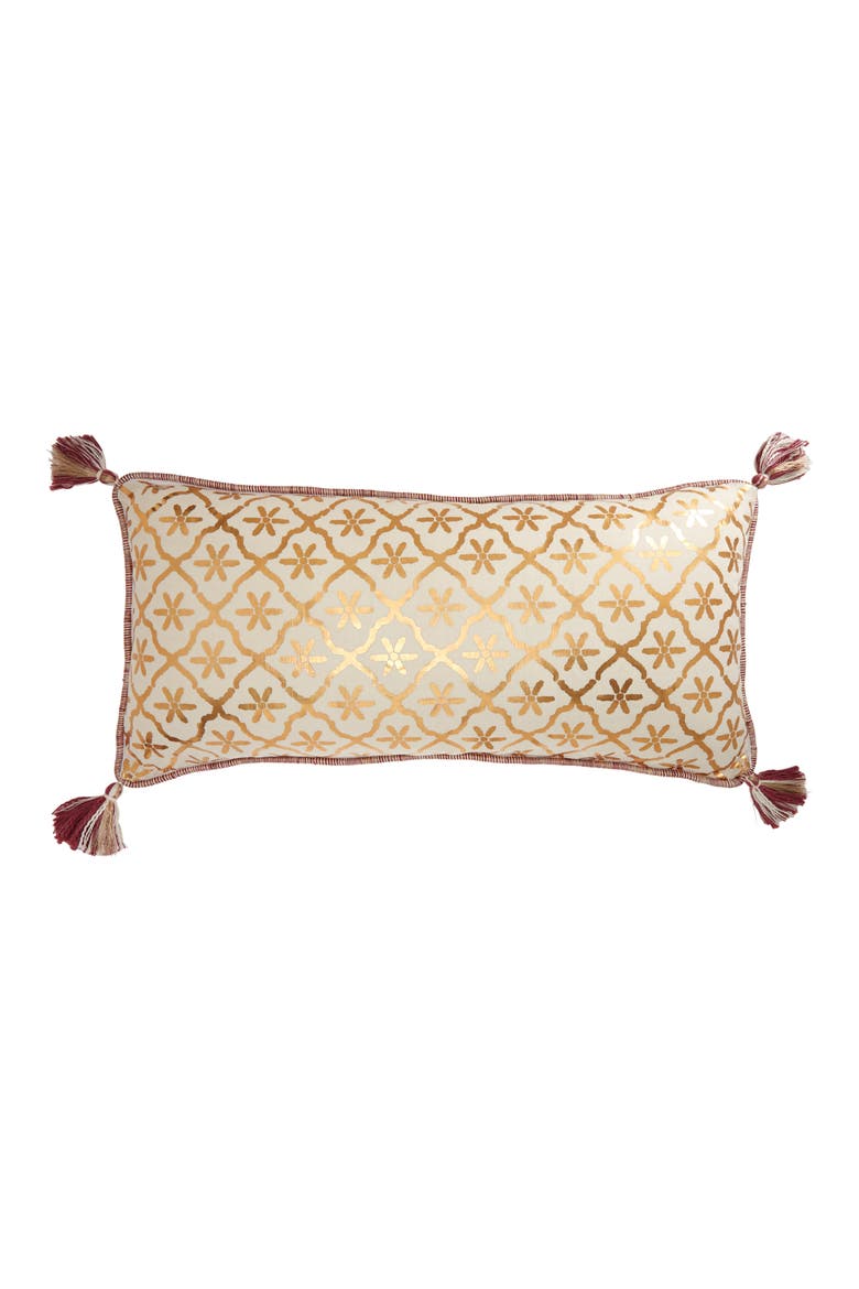 Feze Metallic Print Tassel Accent Pillow (Nordstrom Exclusive Color), Alternate, color, PINK
