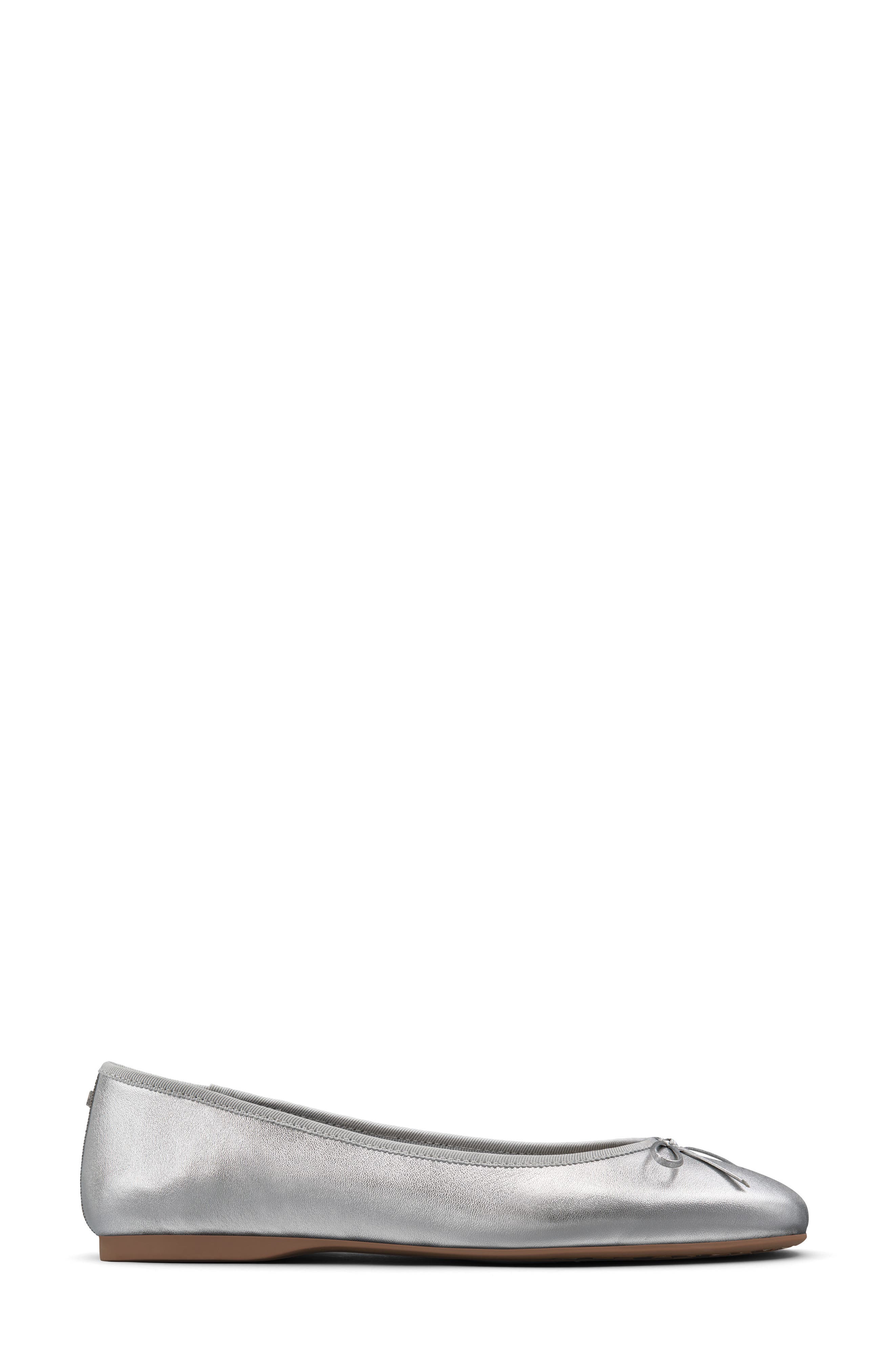 Hummingbird Ballet Flat, Alternate, color, SILVER LEATHER