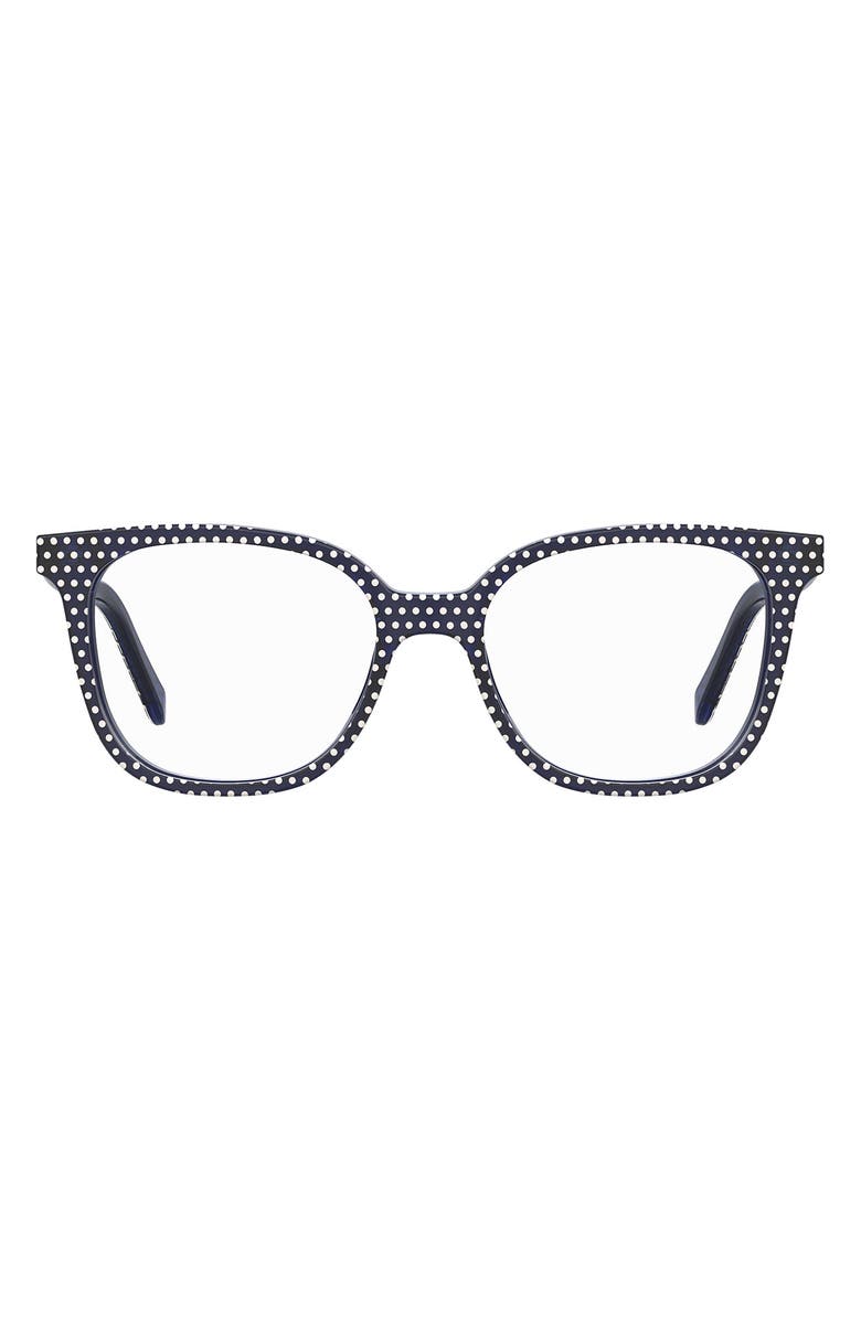 Kate Spade New York romeo 50mm rectangular reading glasses, Main, color, Blue