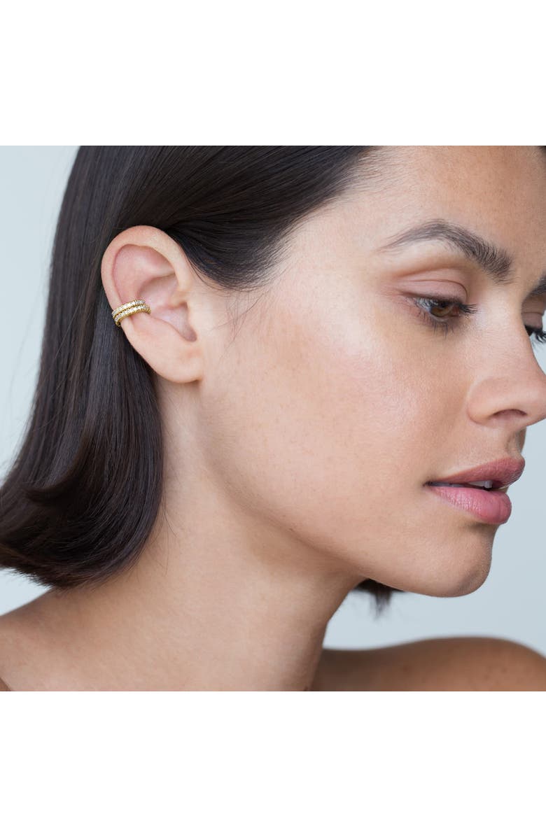 Outofoffice Pavé Gold Ear Cuff, Alternate, color, Gold