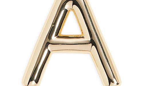 Roxanne Assoulin The Big Puffy Initial Pendant Necklace In Gold