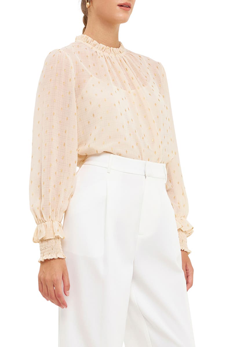 Endless Rose Gold Dot Print Top, Alternate, color, 