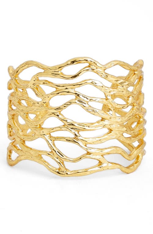 Karine Sultan Open Cuff in Gold 