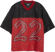 AMIRI Oversize Colorblock 22 Perforated Leather Jersey