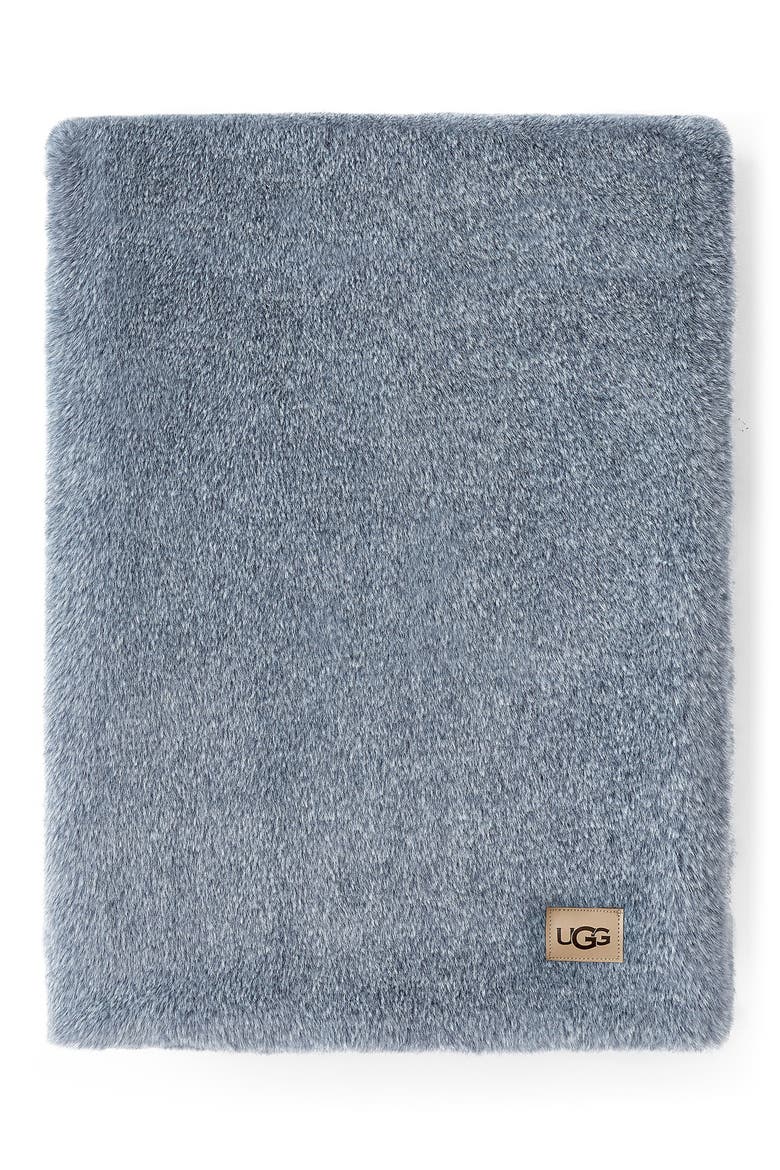 Matti Faux Fur Throw Blanket, Main, color, CYCLONE