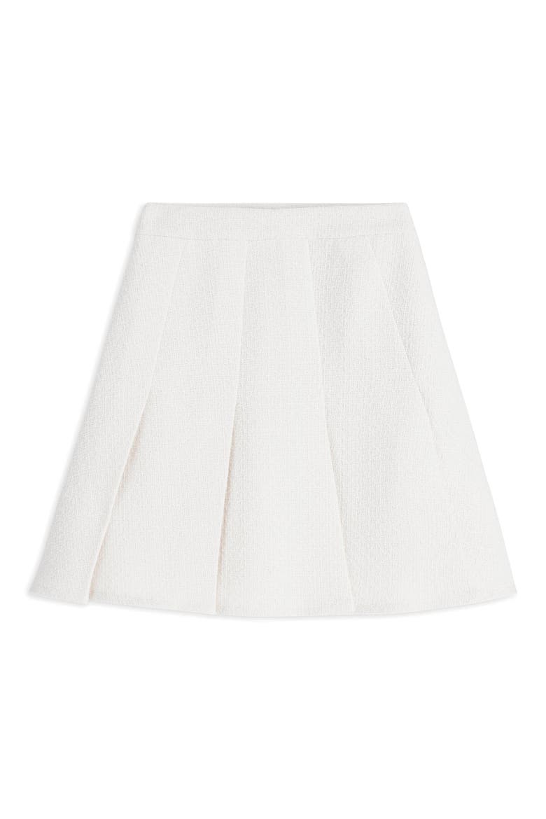 Pleated Miniskirt, Main, color, WHITE
