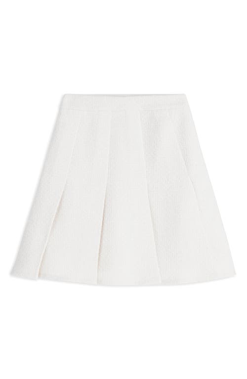 Boden Pleated Miniskirt In White