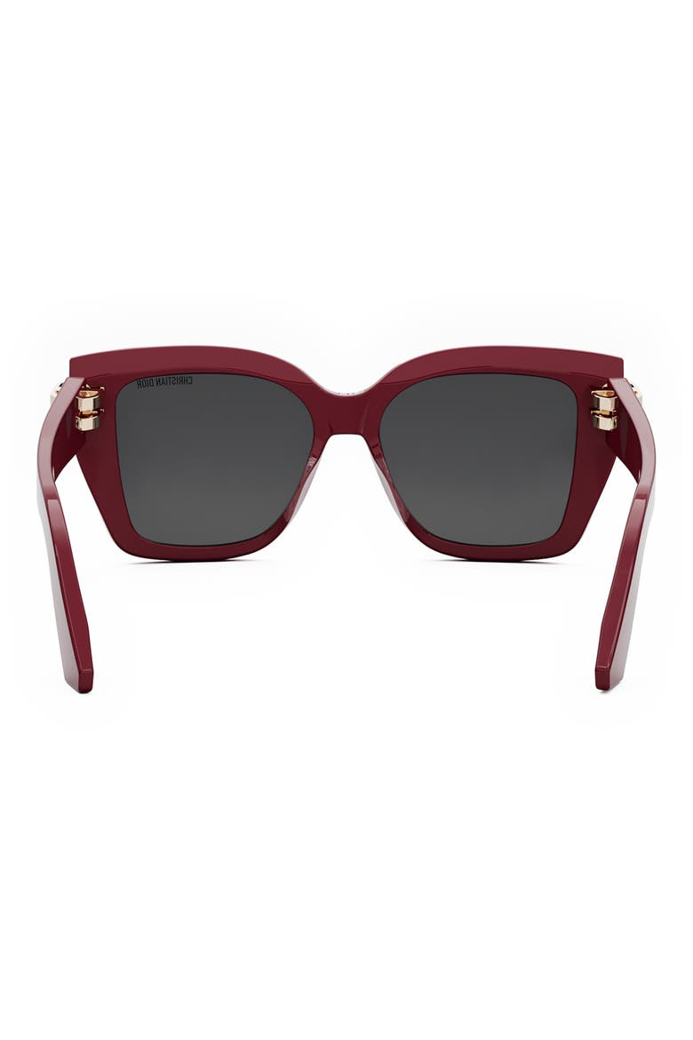 'CDior S1I 52mm Square Sunglasses, Alternate, color, SHINY RED / SMOKE