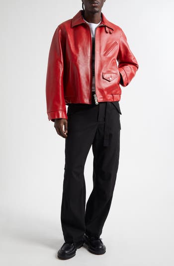 Sacai Leather Bomber Jacket | Nordstrom Sacai Leather Bomber Jacket | Nordstrom