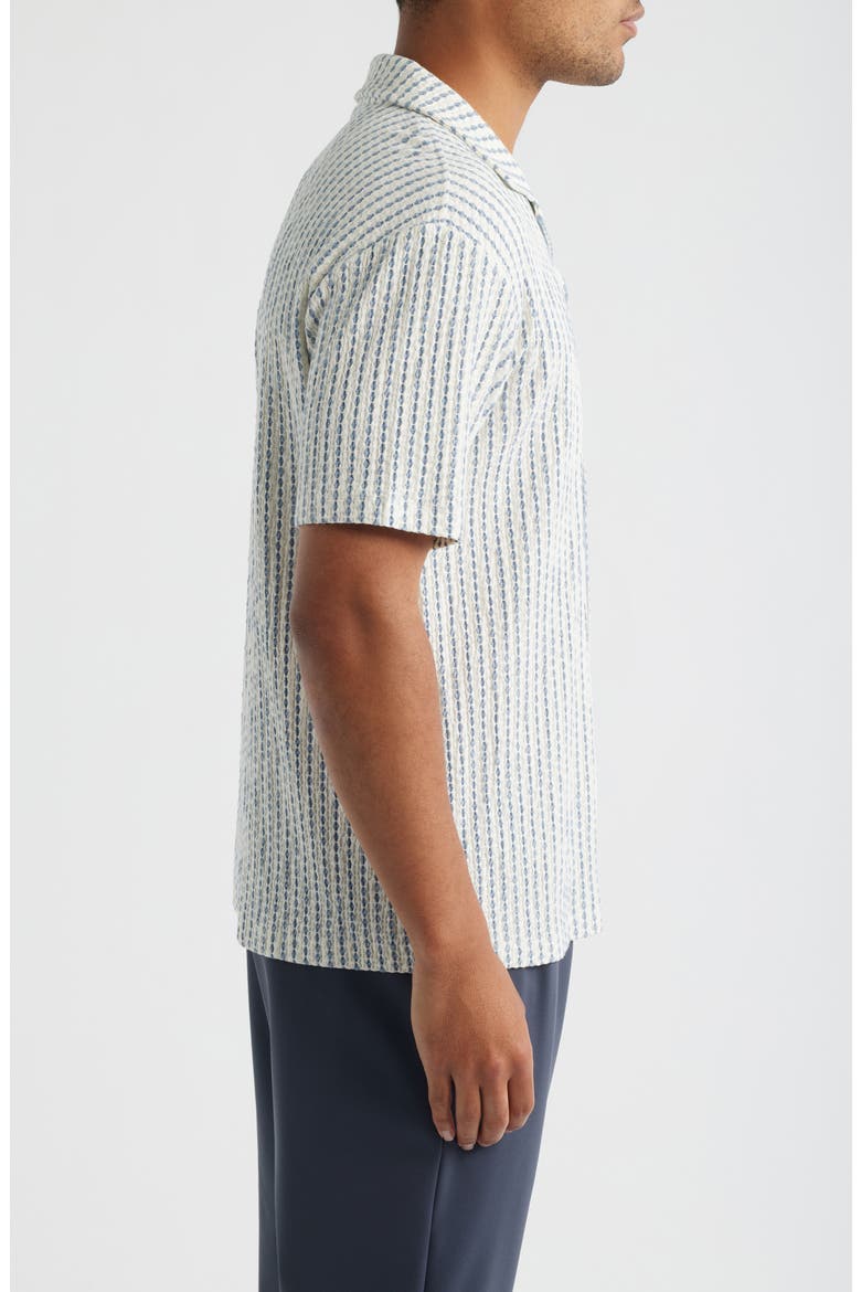 Tower Seersucker Camp Shirt, Alternate, color, WHITE/ SOFT BLUE