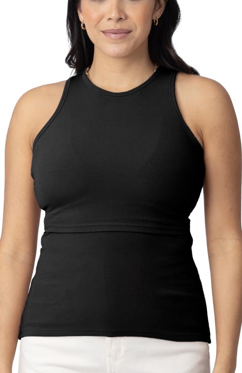Maternity  Ribbed Racerback Nursing Tank