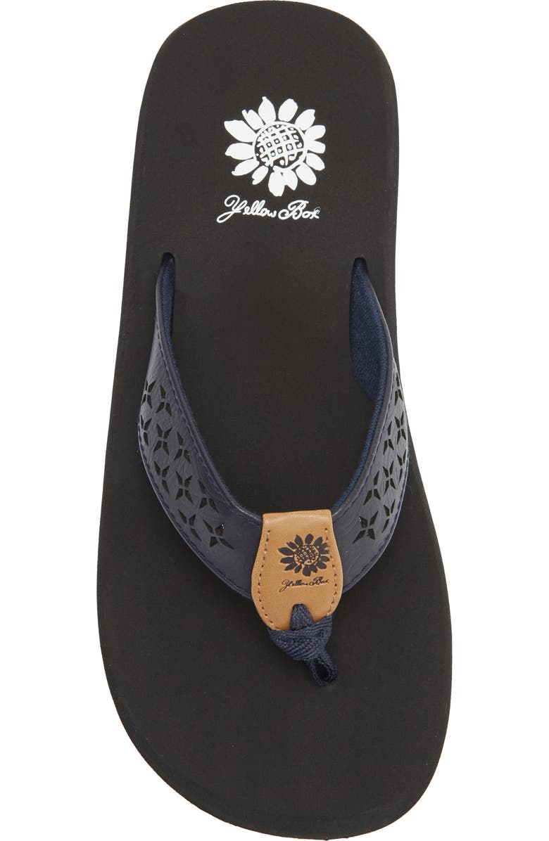 Yellow Box Premium Benji Flip Flop, Alternate, color, Navy